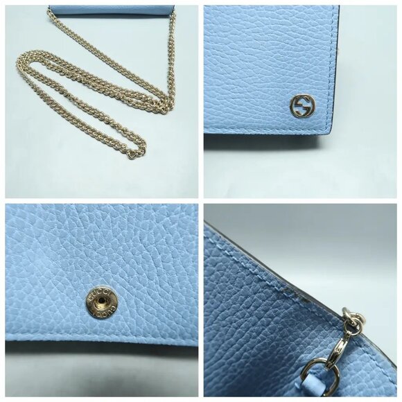 GUCCI Betty Blue Leather Shoulder Bag 516-022525 - Picture 7 of 12